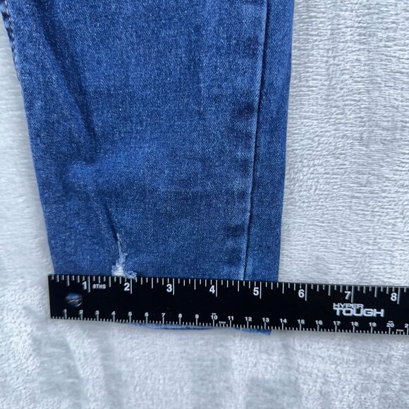 Nuon Rodeo Crop Jeans Distressed Medium Wash Mid Rise Women's Blue Size W34 - Picture 11 of 12